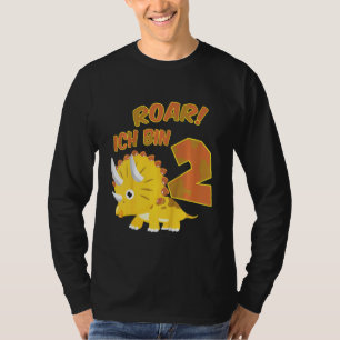 Camiseta Niños 2º cumpleaños Dino Roar Soy 2 Dinosaurio Cos