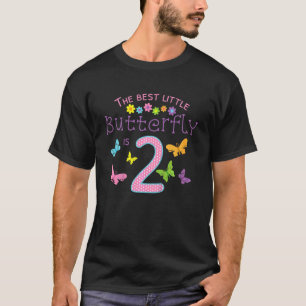 Camiseta Niños 2º cumpleaños fiesta de pastelito de maripos