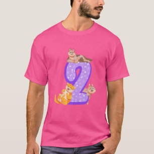 Camiseta Niños 2º cumpleaños Gato de gatos con temas de gat