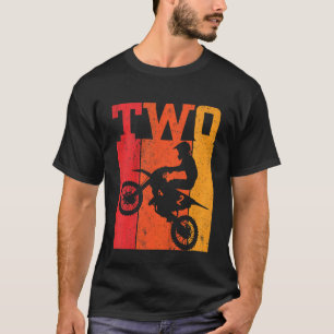 Camiseta Niños 2º cumpleaños Niños 2 Motocross de bicicleta