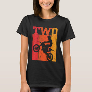 Camiseta Niños 2º cumpleaños Niños 2 Motocross de bicicleta