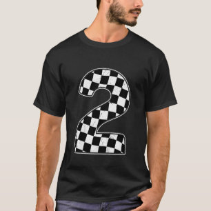 Camiseta Niños 2º cumpleaños número 2 Carreras de coches Fl
