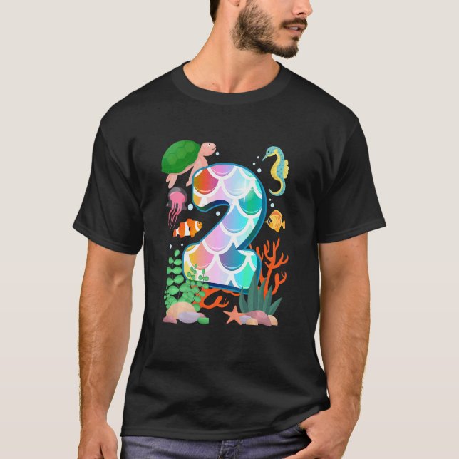 Camiseta Niños 2º cumpleaños Pescado Tetra Acuario Subacuát (Anverso)