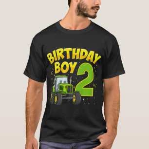 Camiseta Niños 2º Nacimiento Niño 2 Años Camión de Granja T
