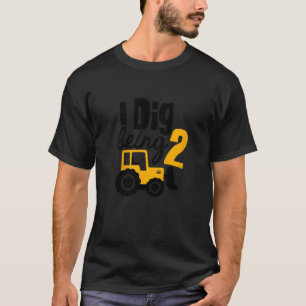 Camiseta Niños 2º Nacimiento Niño Bulldozer Segundo Día 2 A