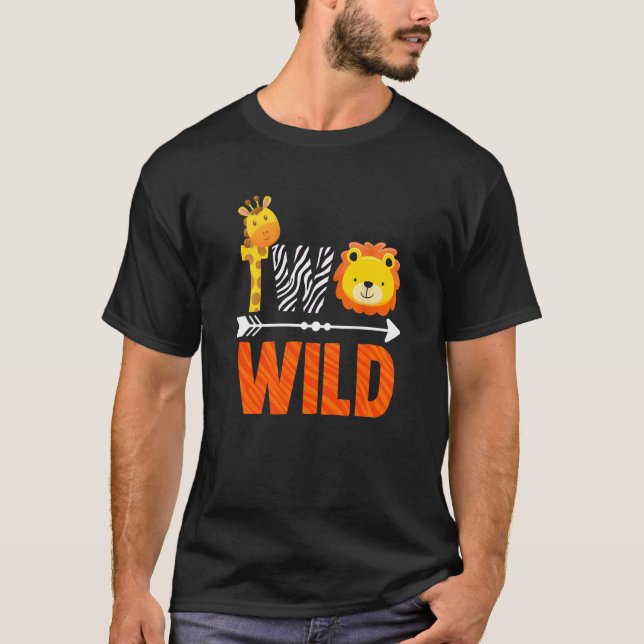 Camiseta Niños 2º Nacimiento Niño Safari Animal León 2 años (Anverso)