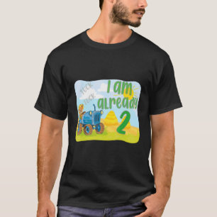 Camiseta Niños 2º niño Tractor de cumpleaños 2 años