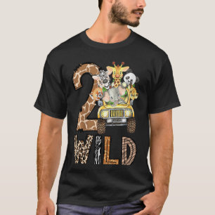 Camiseta Niños 2º Safari de cumpleaños Dos Salvajes Zoológi