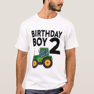 Camiseta Niños 2º Tractor De Granja De Cumpleaños De Dos