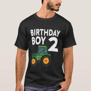 Camiseta Niños 2º Tractor De Granja De Cumpleaños De Dos Añ