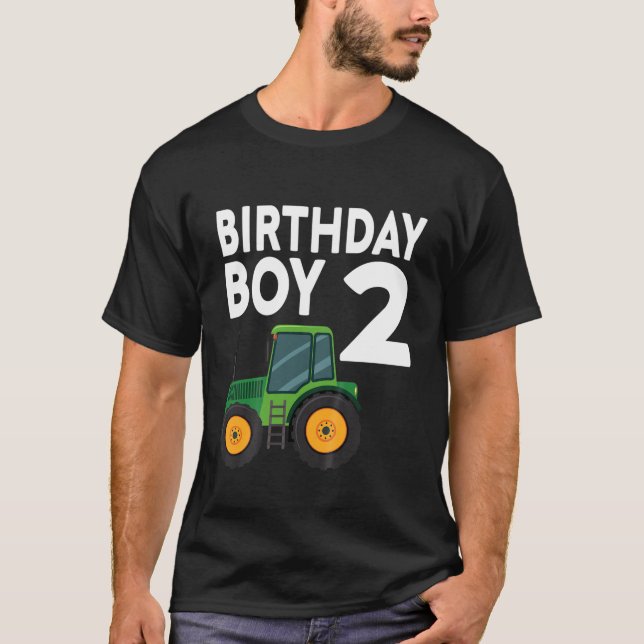 Camiseta Niños 2º Tractor De Granja De Cumpleaños De Dos Añ (Anverso)