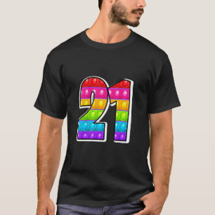 Camiseta Niños 21 Letra Número Capital Más Lindos Divertido