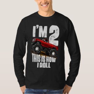 Camiseta Niños 2.º cumpleaños Monstruo de camionetas de beb