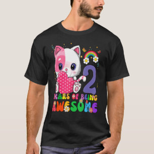 Camiseta Niños 2 años Chica de segundo cumpleaños asombroso