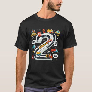 Camiseta Niños 2 Camiones de Transporte Coche Segundo Cumpl