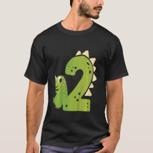 Camiseta Niños 2 cumpleaños Dinosaurio pre tema histórico B