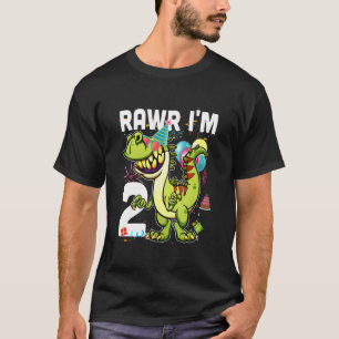 Camiseta Niños 365 Dinosaurio De Segundo Cumpleaños Bo De D