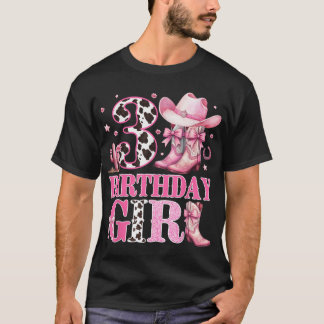 Camiseta Niños 3.ª Chica De Cumpleaños Rodeo Niña Occidenta