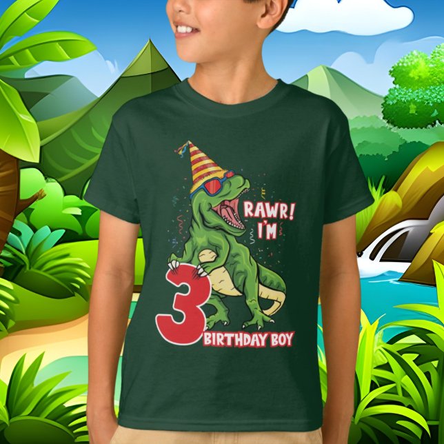 Camiseta niños 3.ᵉʳ dinosaurio (Subido por el creador)