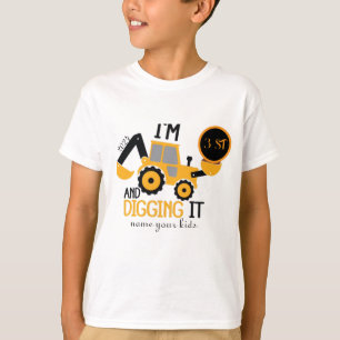 Camiseta Niños 3 años 3 años 3 años Construcción Niño 3 año