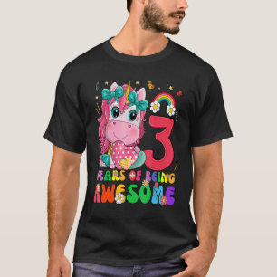 Camiseta Niños 3 años, Chica de tercer cumpleaños, princesa