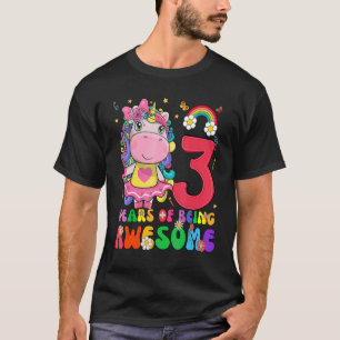 Camiseta Niños 3 años, Chica de tercer cumpleaños, princesa