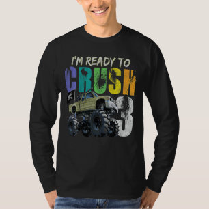 Camiseta Niños 3 años de edad Monstruo de Cumpleaños Camión