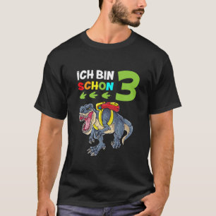 Camiseta Niños 3 años Niños Dinosaurios Rex Cumpleaños
