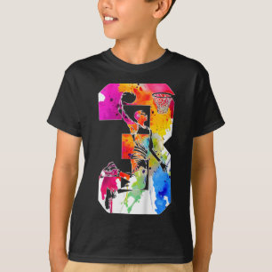 Camiseta Niños 3 años Número 3 Esbozo 3 cumpleaños