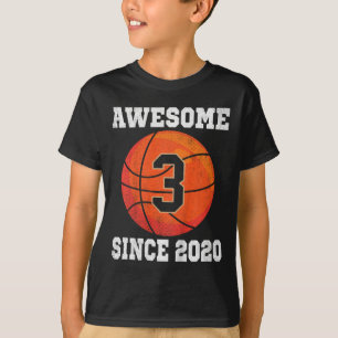Camiseta Niños 3 cumpleaños Bysketbyll Lover 3 años Vin