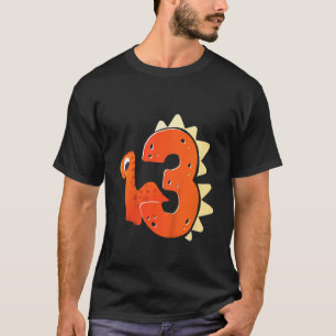 Camiseta Niños 3 cumpleaños Dinosaurio pre tema histórico B