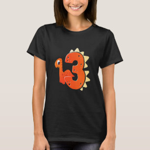 Camiseta Niños 3 cumpleaños Dinosaurio pre tema histórico B
