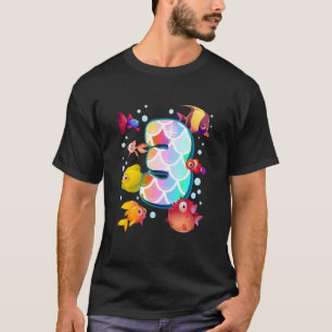 Camiseta Niños 3 cumpleaños Pescado arcoiris Tetra Popper