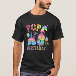 Camiseta Niños 3 cumpleaños Pop 3 años Fiesta de compras pa