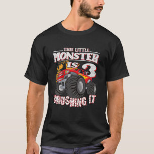 Camiseta Niños 3 niños de cumpleaños este pequeño camión de