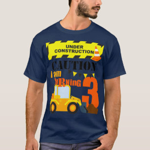 Camiseta Niños 3er Camión Temático Excavadora de Cumplea