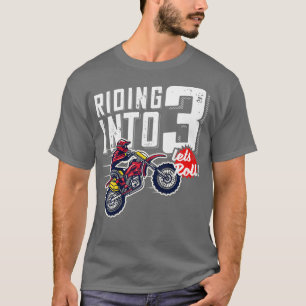 Camiseta Niños 3er cumpleaños Motor Cross Dirt Bike Birthda