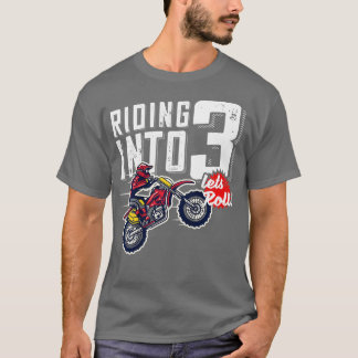 Camiseta Niños 3er cumpleaños Motor Cross Dirt Bike Birthda