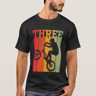 Camiseta Niños 3er cumpleaños Niños de 3 años Tres Bmx Bike