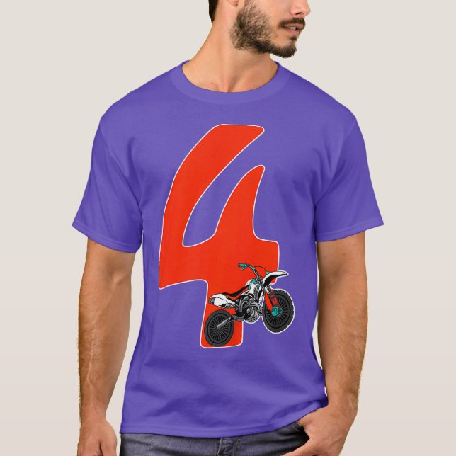Camiseta Niños 4ª Bicicleta Sucia de Cumpleaños MX de 4 año (Anverso)
