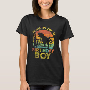 Camiseta Niños 4º cumpleaños Boy Rawr Im 4 Dinosaur Rex 4 S