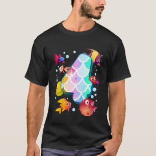 Camiseta Niños 4º cumpleaños Pescado Arcoiris Tetra Popper