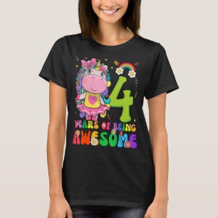 Camiseta Niños 4 años Chica de cuarto cumpleaños Princesa U