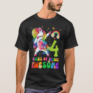 Camiseta Niños 4 años Chica de cuarto cumpleaños Princesa U