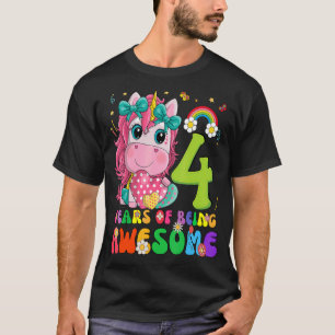 Camiseta Niños 4 años Chica de cuarto cumpleaños Princesa U