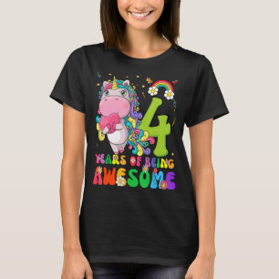Camiseta Niños 4 años Chica de cuarto cumpleaños Princesa U