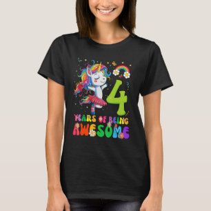 Camiseta Niños 4 años Chica de cuarto cumpleaños Princesa U