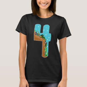 Camiseta Niños 4 Años Cultivando a Niño 4 Años Green Tra