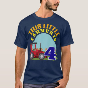 Camiseta Niños 4 Años Este Pequeño Agricultor Es 4 Granjas