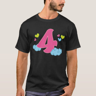 Camiseta Niños 4 años Fiesta de Camisas de Cumpleaños Ch